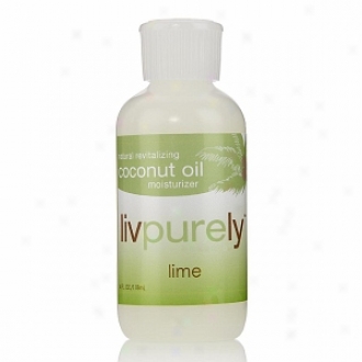 Livpurely Organics Natural Revitalizing Coconut Oil Moizturizer With Lime For Face And Body