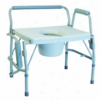 Lumex Imperial Collection-steel Commode-3 In 1 Drop Arm 600# Weight Capacity, Gray