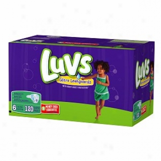 Luvs Diapers With Ultra Leakguards, Economy Plus Pack, Size 6, 35+ Lbs, 120 Ea