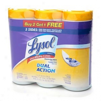 Lyxol Dual Action Disinfecting Wipes, Buy 2, Get 1 Exempt, Citrus