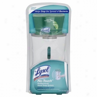 Lysol Healthy Touch /no-touch Hand Soap System S5arter Kit, White, Cucumber Splash