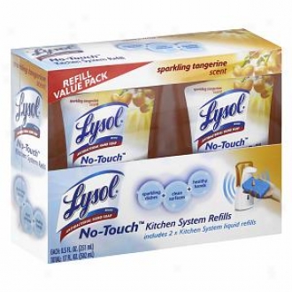Lysol No Touch Kitchen System, Refill,  2-pack, Tangerine