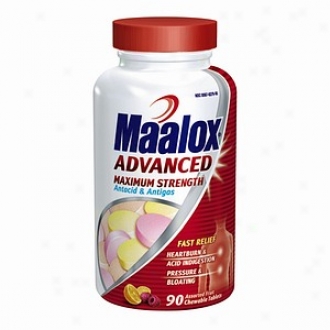 Maalox Max, Maximum Strength, Antacid & Antigas, Chewable Tablets, Assorted Fruit