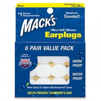 Mack's Pillow Tender Silicone Earplugs, Clear, Value Pack
