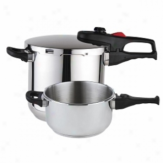 Magefesa Practika Plus Stainlsss Steel Super Fast Preswure Cooker Set 4&6 Qt.