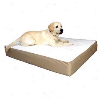 Majestic Pet Products Orthopedic Double Pet Bed Large - Extra Large 34x48, Khaki
