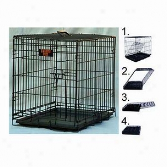 Majestic Pet Products Single Door Folding Dog Crate Cage, Medium 30in