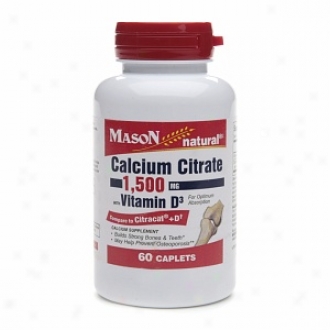 Mason Natural Calcium Citrate 1500mg With Vitamin D3, Caplets