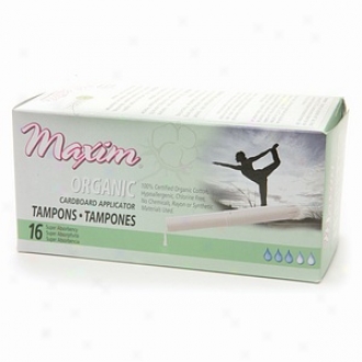 Maxim Hygiene Products Organic Cardboard Applicator Tampon, Super, 16 Ea