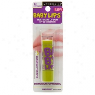 Maybelline Baby Lips Moisturizing Lip Balm Spf 20 Sunscreen, Peppermint