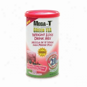 Mega-t Green Tea Weight Loss Drink Mix-natural Berry Flavor (bi-lingual)