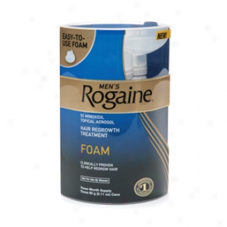 Men's Rogaine Extra Strength 5% Minoxidil Topical Aerosol Hair Regrowth Treatment Foam, 3 oMnth Supply (Reaped ground Can 2.11 Oz / 60 G)
