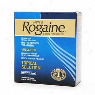 Men's Rogaine Unusual Strength Hair Regrowth Treatment, Unscrnted