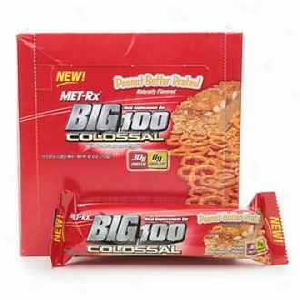 Met-rx Big 100 Gigantic Meal Replacement Bars, Peanut Butter Pretzel