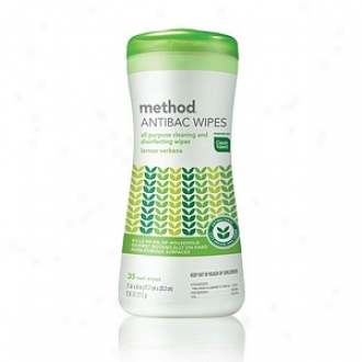 Method Antibac Wipes, All Purpose Cleaning And Disinfecting Wipes, Lemon Verbena