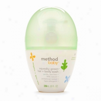 Method Baby Squeaky Green Hair + Body Wash, Rice Milk + Mallow