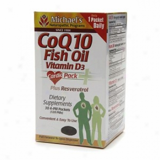 Michael's Naturopathic Programs Cardio Pack+ Coq10 Fish Oil Vitamin D3 More Resveratrol