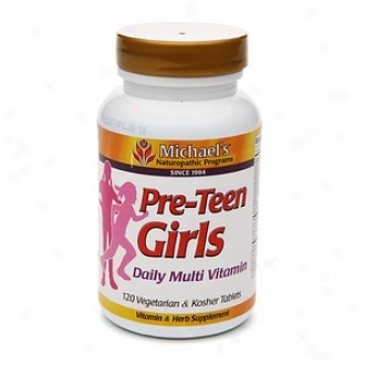 Michael's Naturopathic Programs Prre-teen Girls Daily Multi Vitamin, Veggie Tabs