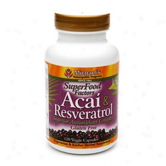 Michael's Naturopathic Programs Super Foods Factors Acai & Resveratro lAntioxidant, Veggie Caps