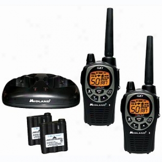 Midland 50 -channel Gmrs Radio Pair Pack With Batteries & Drop-in Charger