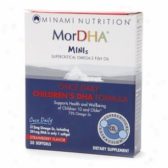 Minami Nutrition Mordha Minis Omega-3 Fish Oi, Children's, Softgel, Strawberry