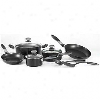 Mirro W003sa82 Get-a-grip Nonstick 10-piece Cookware Set