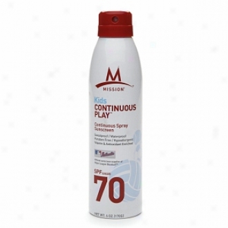 Mission Athletecare Kids Continuous Play, Continuous Spray Sunscreen Spf70