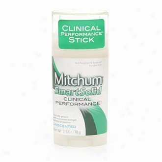 Mitchum Smartsolid Clinical Accomplishment, Antiperspirant & Deodorant Invisible Stick, Unscented