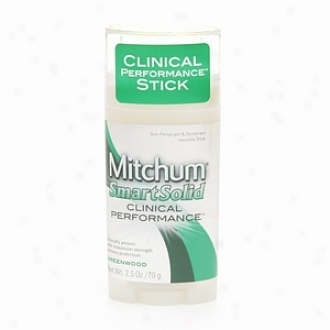 Mitchum Smartsolid Clinical Performance, Antiperspirant & Deodorant Imperceptible Stick, Greenwood