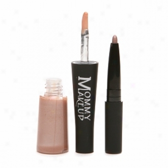 Mommy Makeup Mommy's Kisses Lipgloss & Lipliner In On, Isabella (a Shimmery Nude)