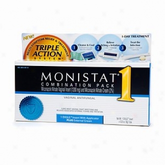 Monistat 1 Triple Action System, Combination Pack, 1-day Treatment