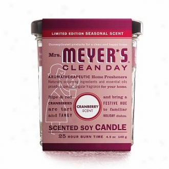 Mrs. Meyer#&039;s Clean Day Holiday Scented Soy Camdle, Cranberry