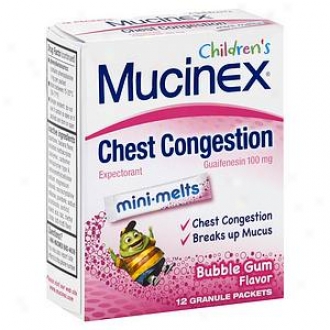 Mucinex Kids Chest Congestion Expectorant, Mini-melts, Bubble Gum