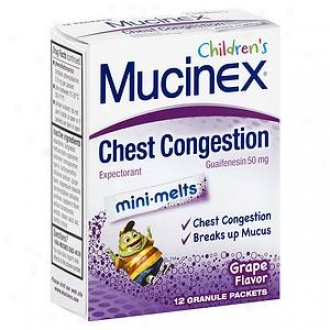 Mucinex Kids Chest Congestion Expectorant, Mini-melts, Grape