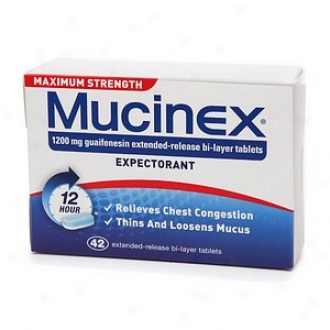 Mucinex Maximum Strength 1200 Mg 12 Hour Extended-release Bi-layer Tablets