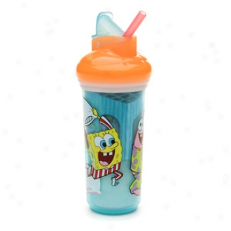 Munchkin Sponge Bob Square Pants Insulated Cup, 9oz With Straw, 12+ Months