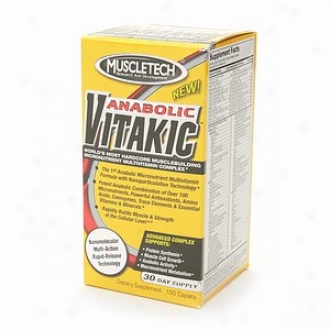 Muscletech Vitakic Hardcore, Advanced Multivitamin Complex, Caplets