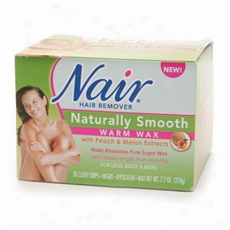Nair Hair Remover, Naturally Smooth Warm Wax, Peach & Melon