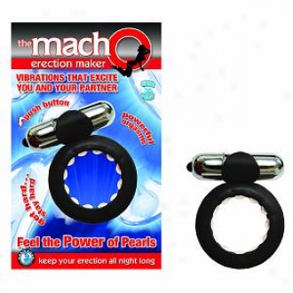 Nasstoys Awesome Macho Erection Maker W/ Vibrating Power Bullet And Shaft Pearls, Black