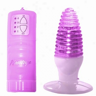 Nasstoys Party Girl Pink 4 Speed Ribbed Jelly Anal Plug With Super Suction Cup Base