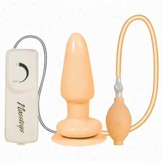Nastoys Vibrating Inflatable Butt Balloon Anal Satisfier Butt Plug With Suction Cup Base