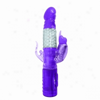 Nasstoys Wild Monkey Beaded Rofating Shatf Vibrator With Clitoral & Anal Teasers Purple