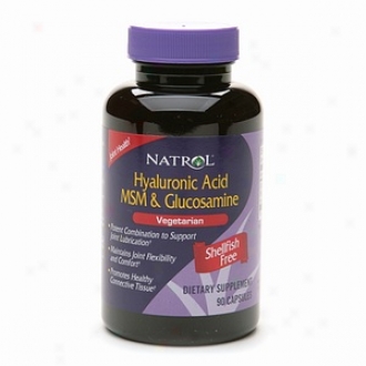 Natrol Hyaluronic Sour, Msm & Glucosamine, Vegetarian Capsules