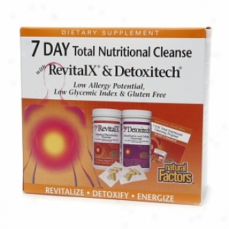 Natural Factors 7 Day Total Nutrutional Cleanse With Revitalx & Detoxitech