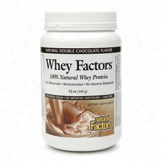 Natural Factors Wheh Factors, 100% Natural Whey Protein, Natural Double Chocolate