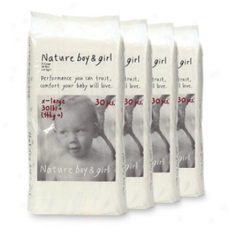 Nature Boy & Girl Disposable Diapers, Extra Large (30 Lbs +), 120 Ea