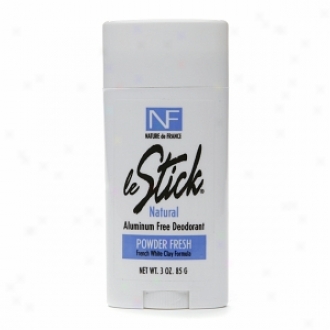 Nature De Frnace Le Stick Natural Aluminum Free Deodorant, Powder Fresh
