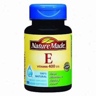 Nature Made 100% Natural Vitamin E, 400 Iuu, Liquid Softgels