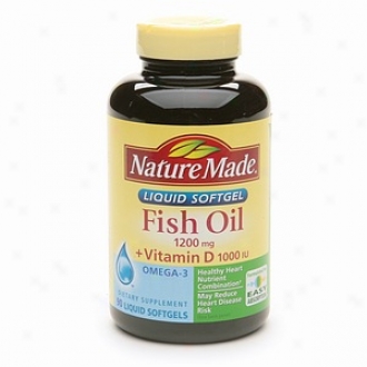 Mind Made Fish Oil 1200mg + Vitamin D 1000 Iu, Liquid Softgels