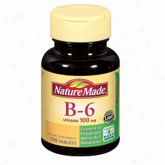 Natu5e Made Vitamin B-6, 100mg, Tablets